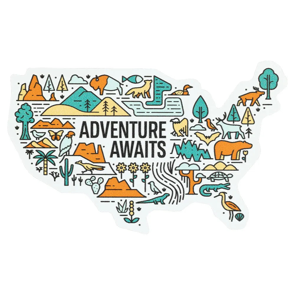 Adventure Awaits National Park Sticker