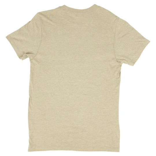 Beige t-shirt on a white background