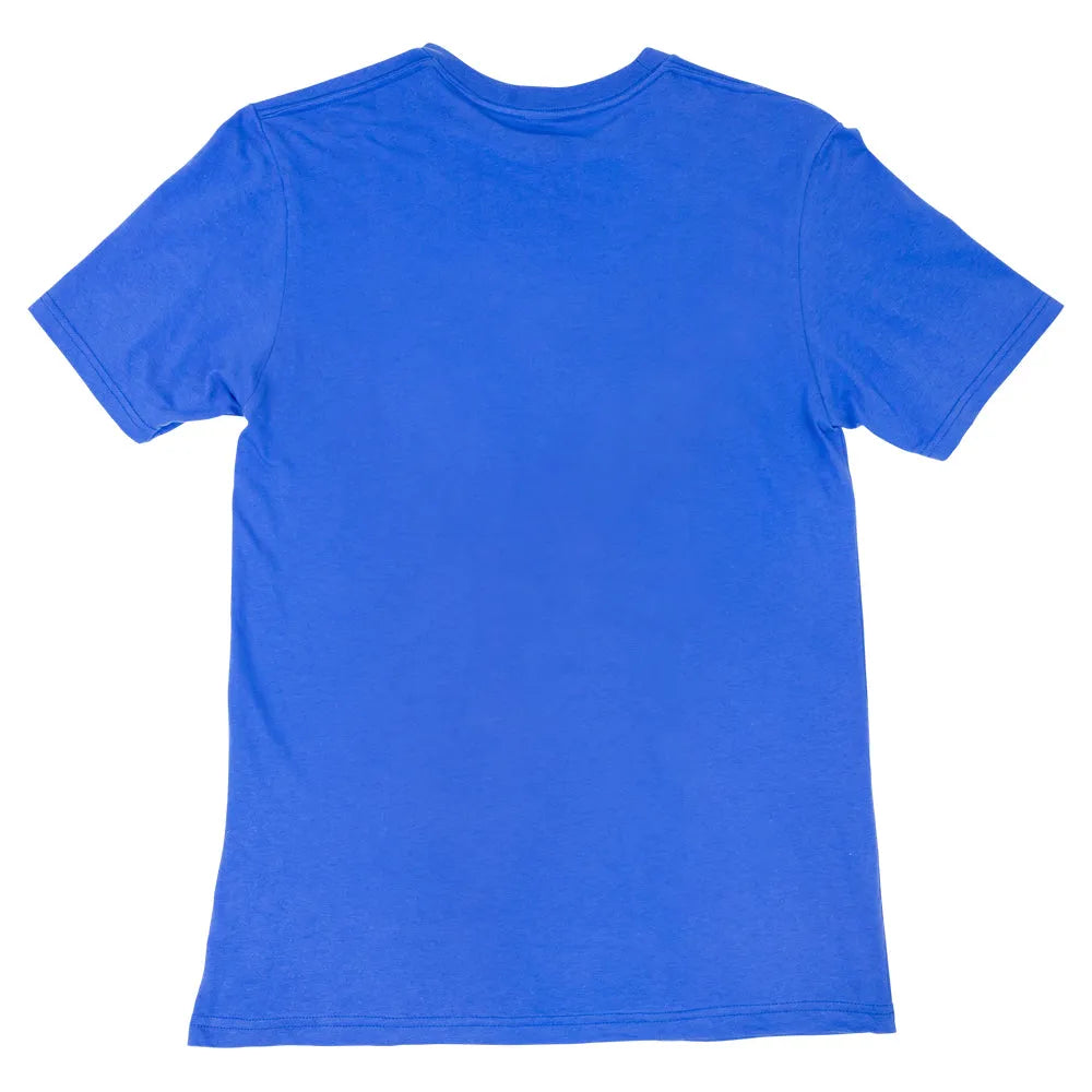 Blue t-shirt on a white background
