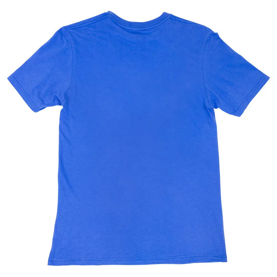 Blue t-shirt on a white background