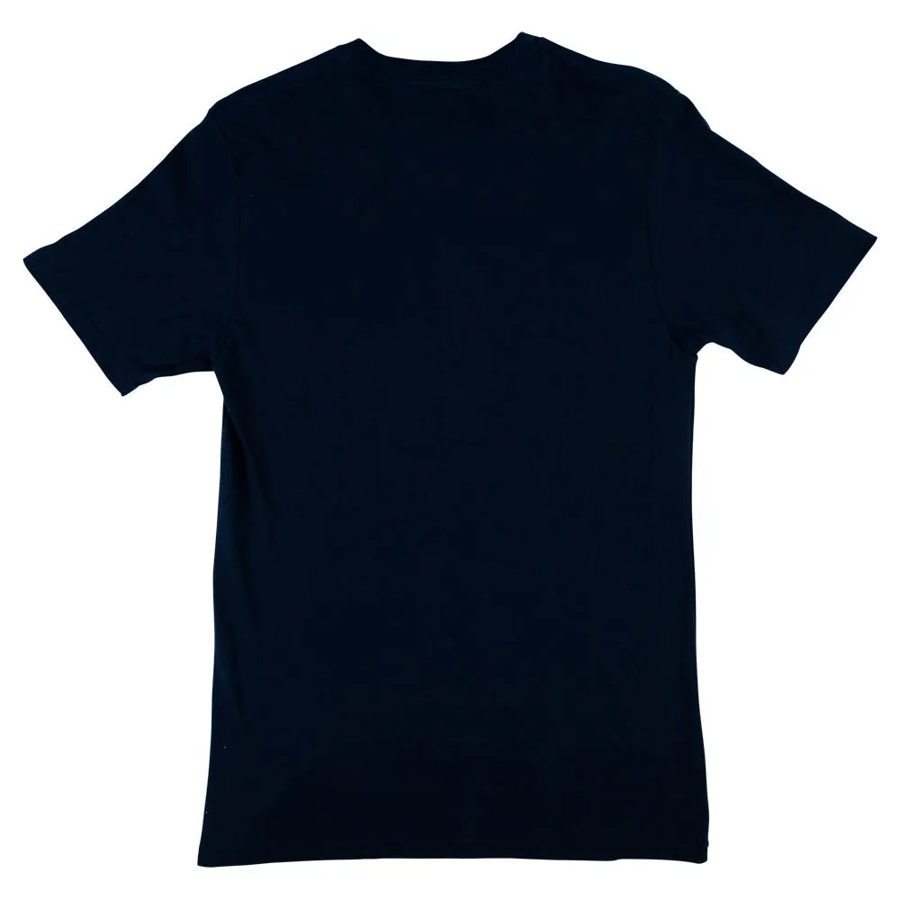 Plain black t-shirt on a white background