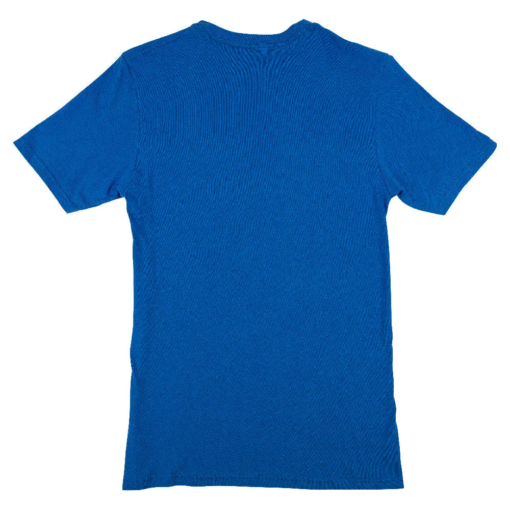 Blue t-shirt on a white background