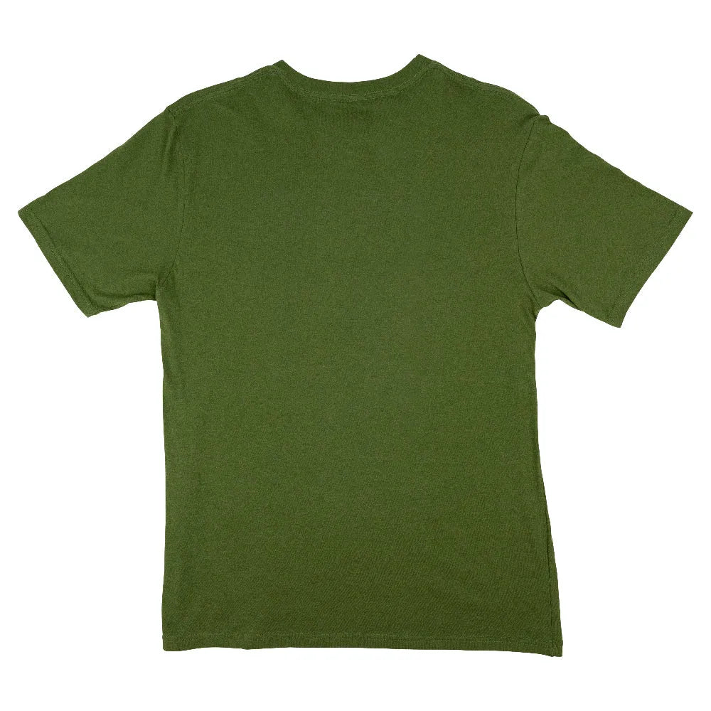 Green t-shirt on a white background