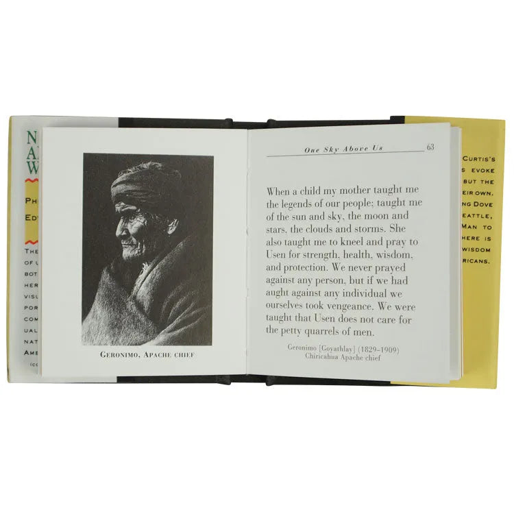 Native American Wisdom Mini Edition interior page featuring Apache Chief Geronimo