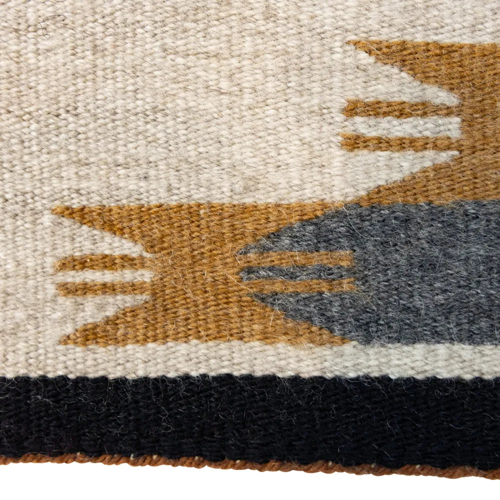 Close-up of a textured fabric with geometric pattern