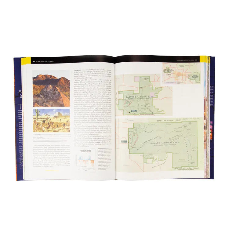 National Geographic Atlas of the National Parks interior page about Saguaro National Park