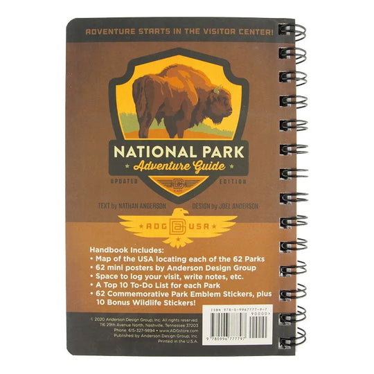National Park Adventure Guide from the Anderson Design Group back cover