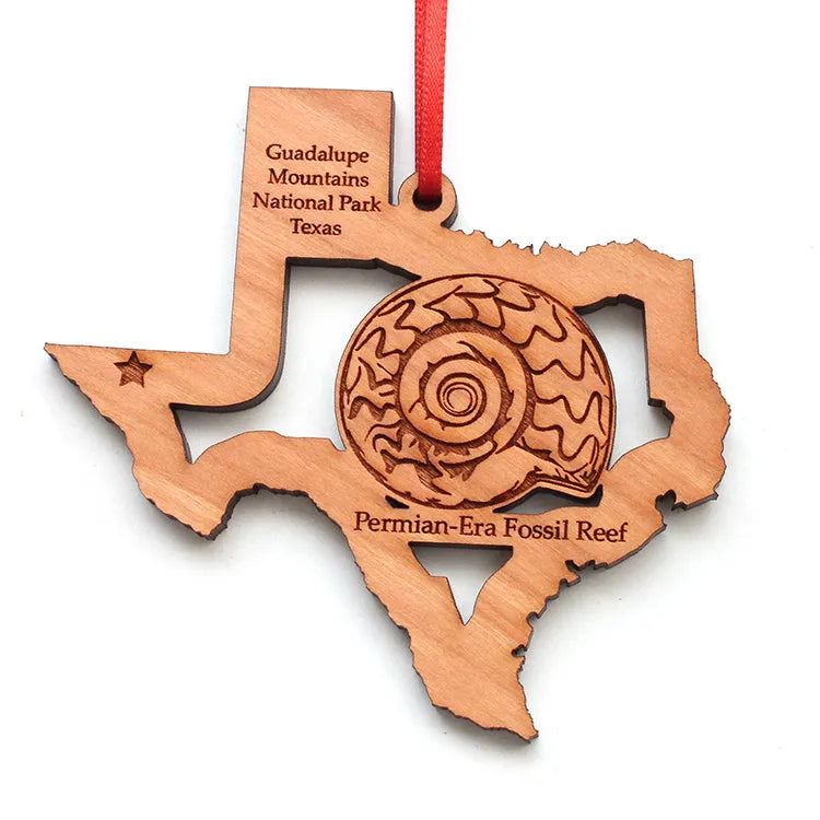 Guadalupe Mountains National Park Wood Ornament - Fossil