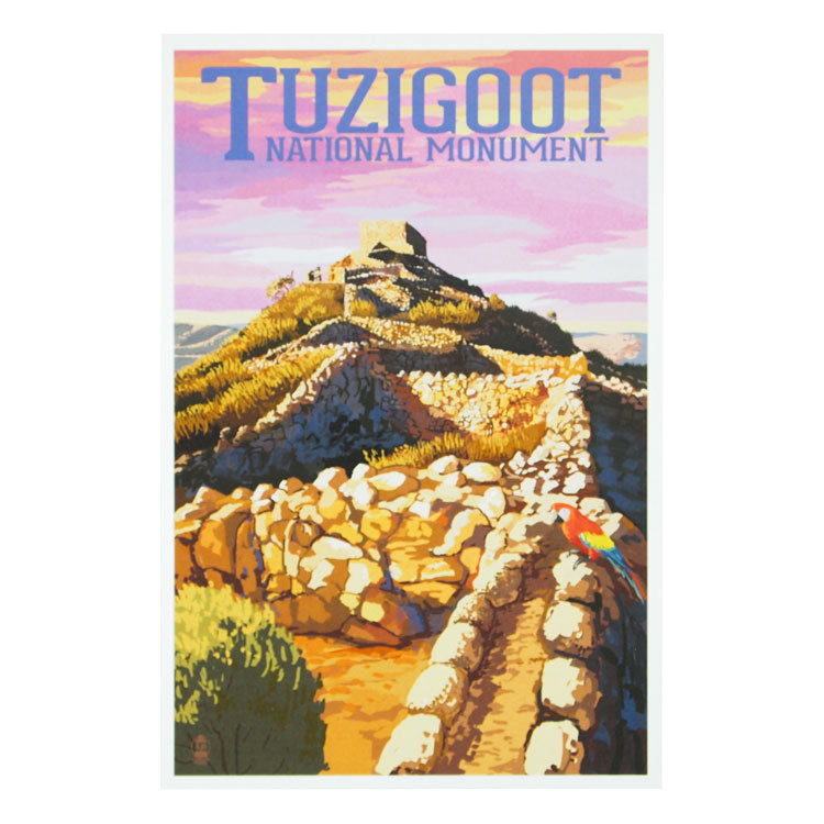 Tuzigoot National Monument Postcard - Sunset