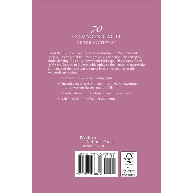 70 Common Cacti of the Southwest Back Cover