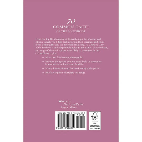 70 Common Cacti of the Southwest Back Cover