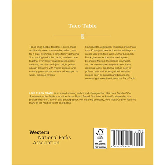 Taco Table Cookbook Back Cover 