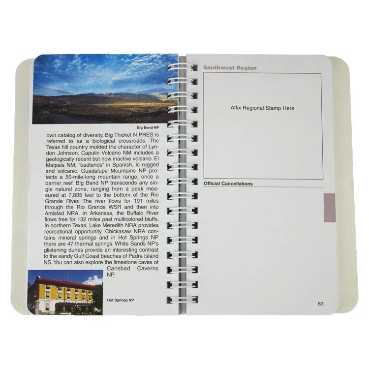 Passport to Your National Parks Book - Standard Edition interior page featuring Hot Springs National Park