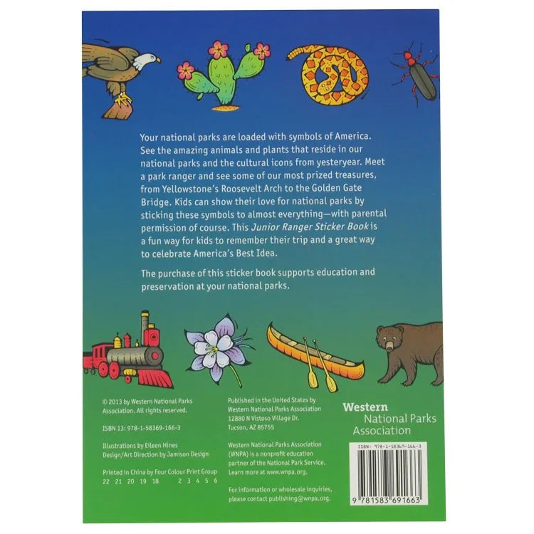 Junior Ranger Sticker Book Back Cover