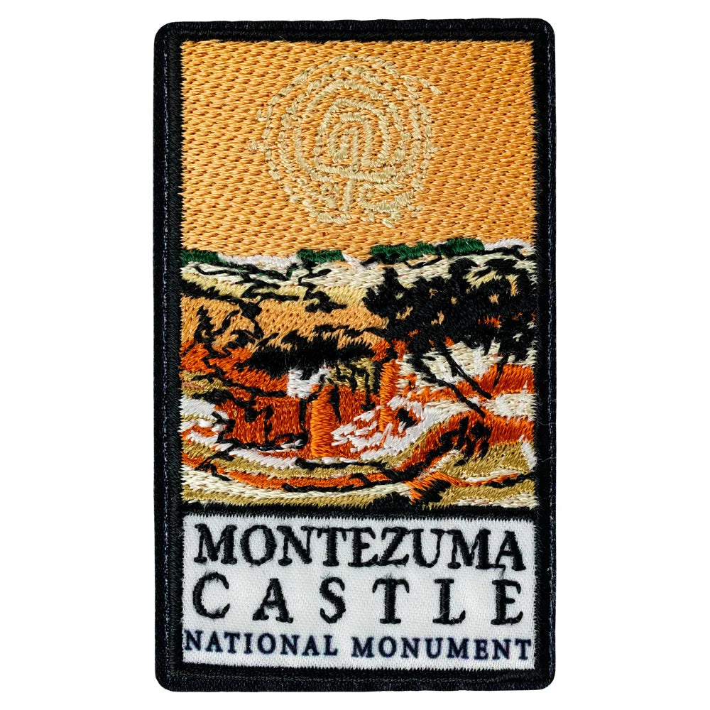 Montezuma Castle National Monument Patch - Boelts Logo on a white background.
