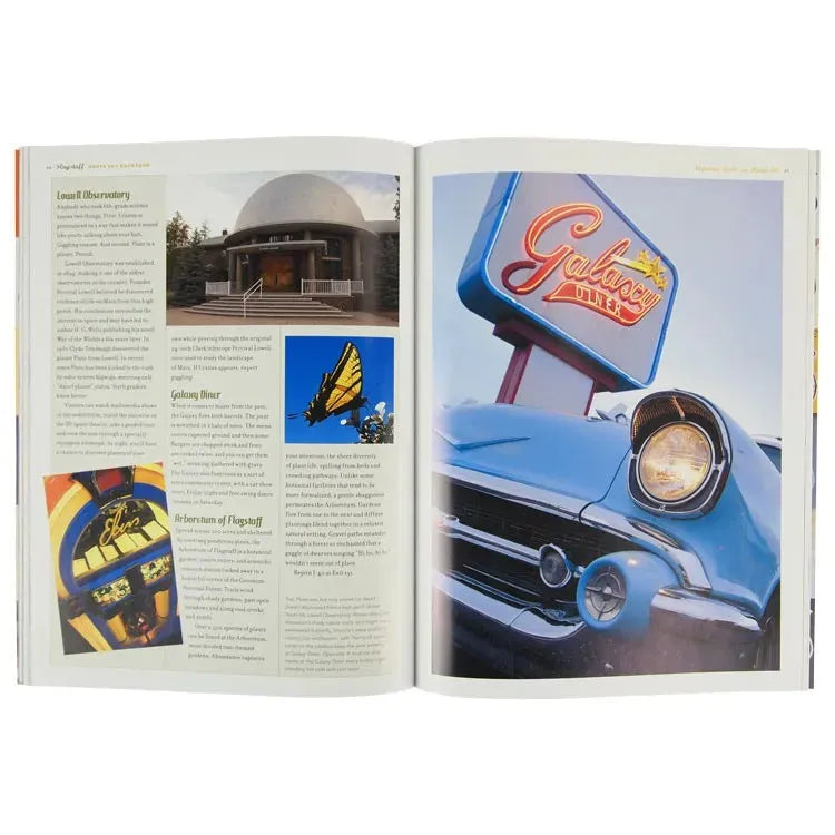 Arizona Kicks on Route 66 Interior pages with images of a vintage jukebox and classic car