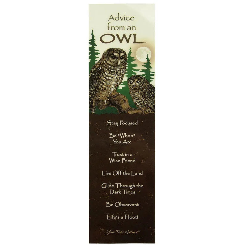 Advice from an Owl Bookmark Front