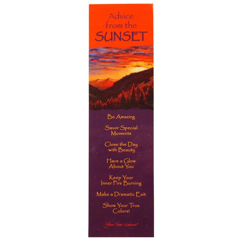 Advice from the Sunset Bookmark Front