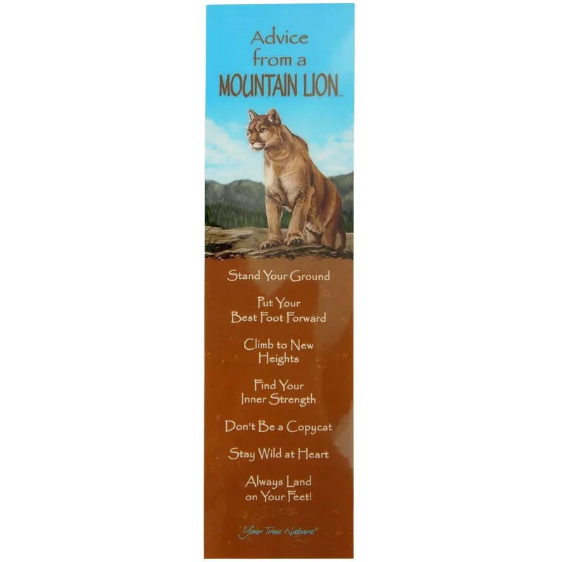 Advice from a Mountain Lion Bookmark - WNP | Shop Our Parks