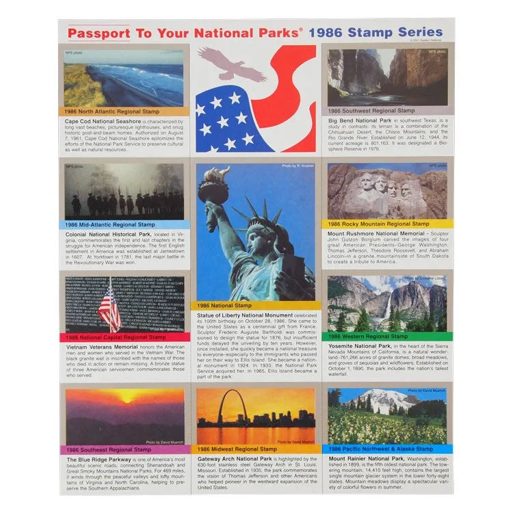 1986 Passport To Your National Parks® Stamp Set