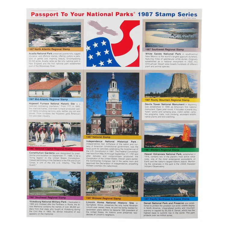1987 Passport To Your National Parks® Stamp Set