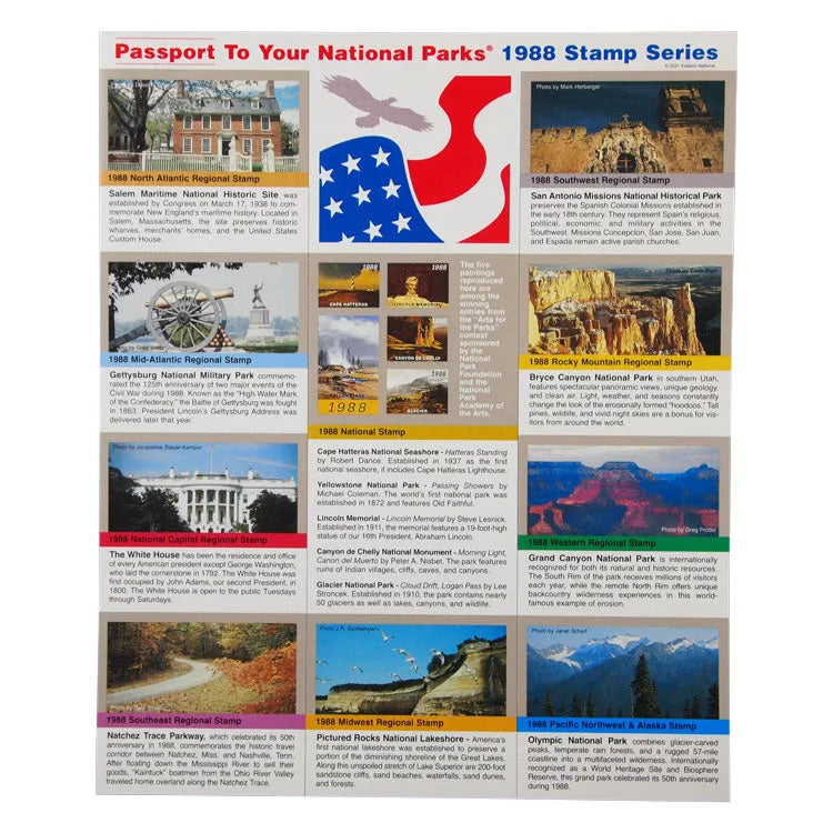 1988 Passport To Your National Parks® Stamp Set