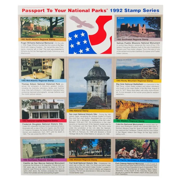 1992 Passport To Your National Parks® Stamp Set - WNP