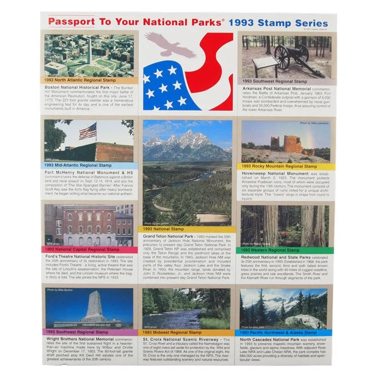1993 Passport To Your National Parks® Stamp Set