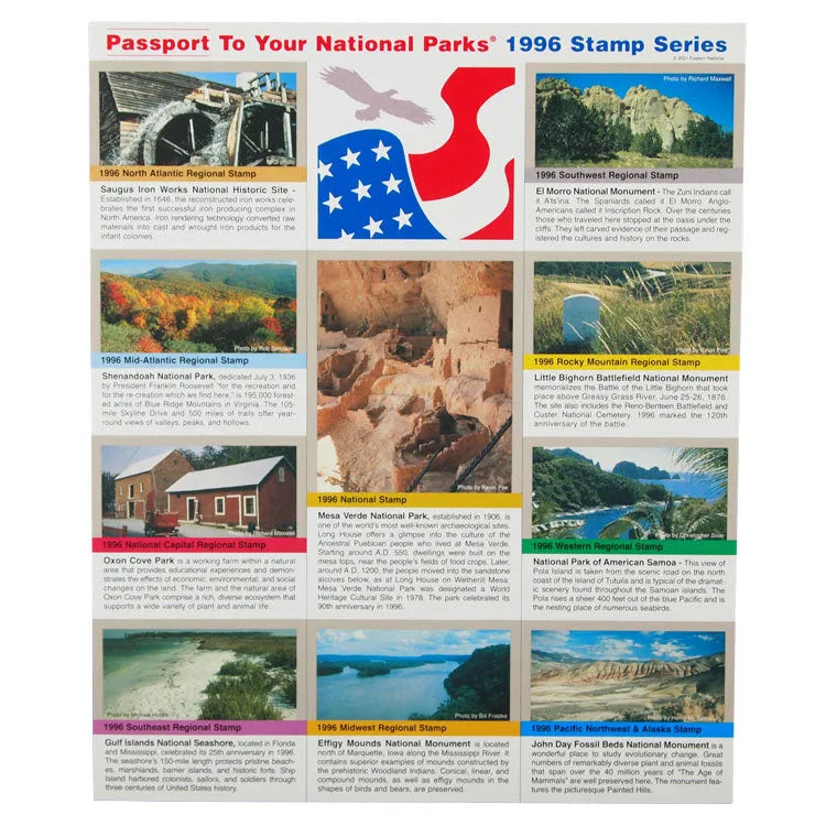 1996 Passport To Your National Parks® Stamp Set