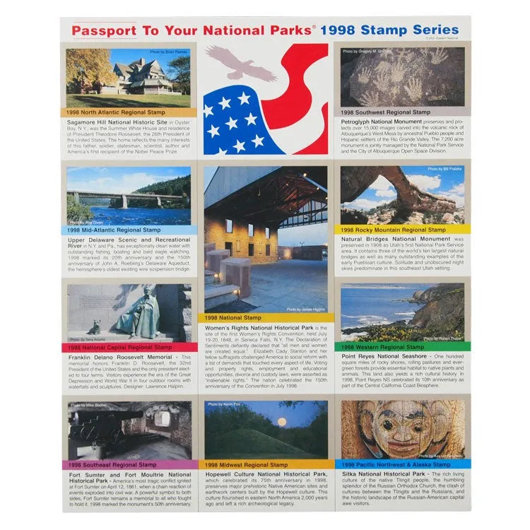 1998 Passport To Your National Parks® Stamp Set WNP