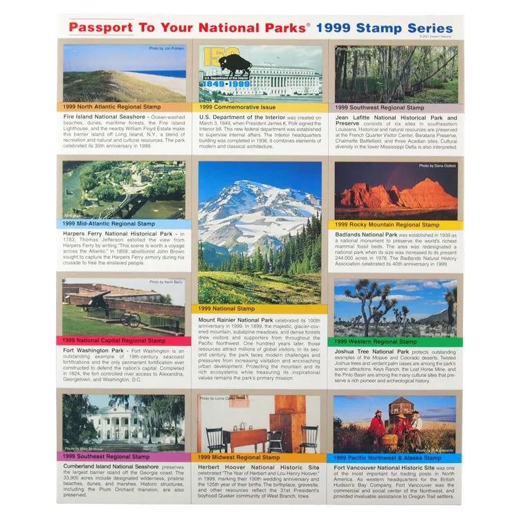 1999 Passport To Your National Parks® Stamp Set