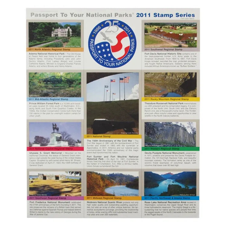 2011 Passport To Your National Parks® Stamp Set