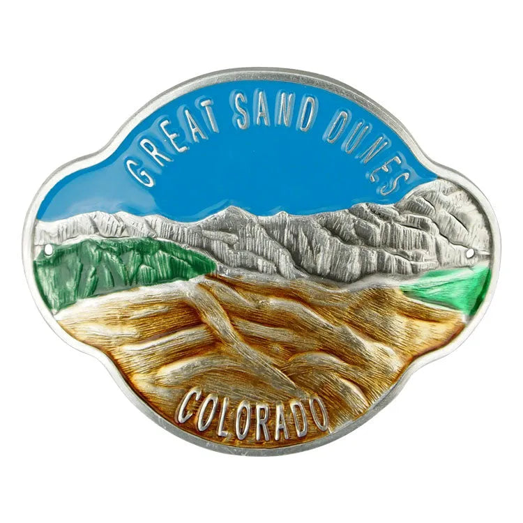 Great Sand Dunes Hiking Stick Medallion - Color