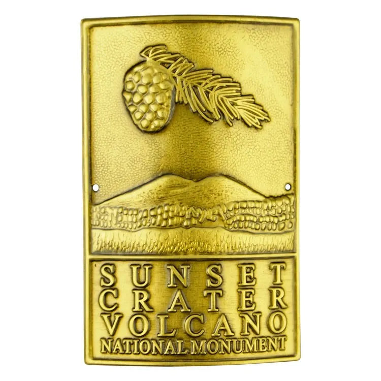 Sunset Crater Volcano National Monument Hiking Stick Medallion - Logo