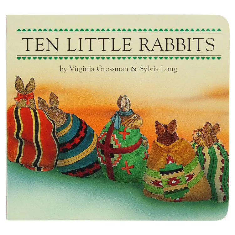 Ten Little Rabbits Board Book front cover