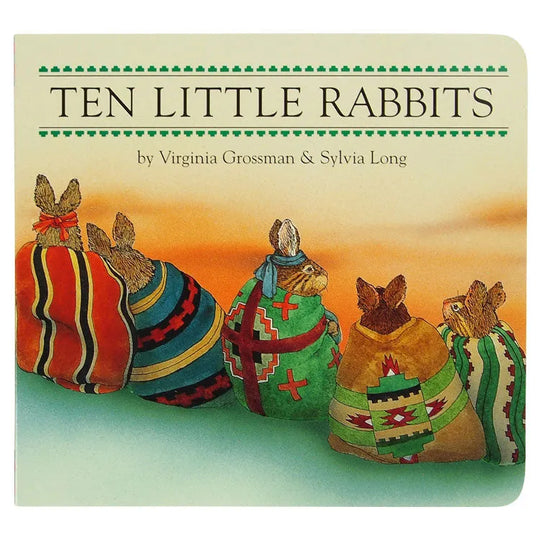 Ten Little Rabbits Board Book front cover