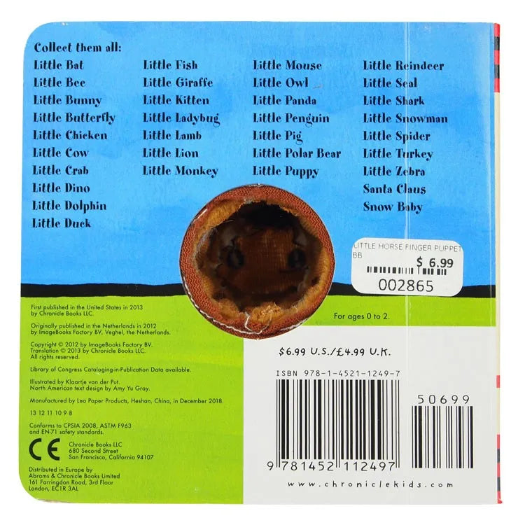 Little Horse Finger Puppet Book back cover