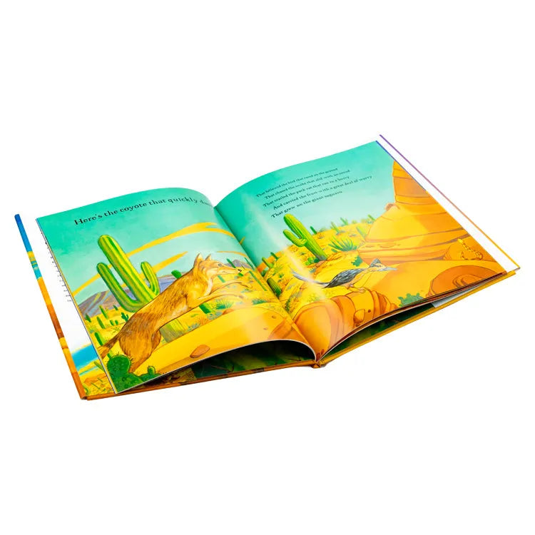 Interior pages from Seed and the Giant Saguaro by Jennifer Ward and illustrated by Mike K. Rangner