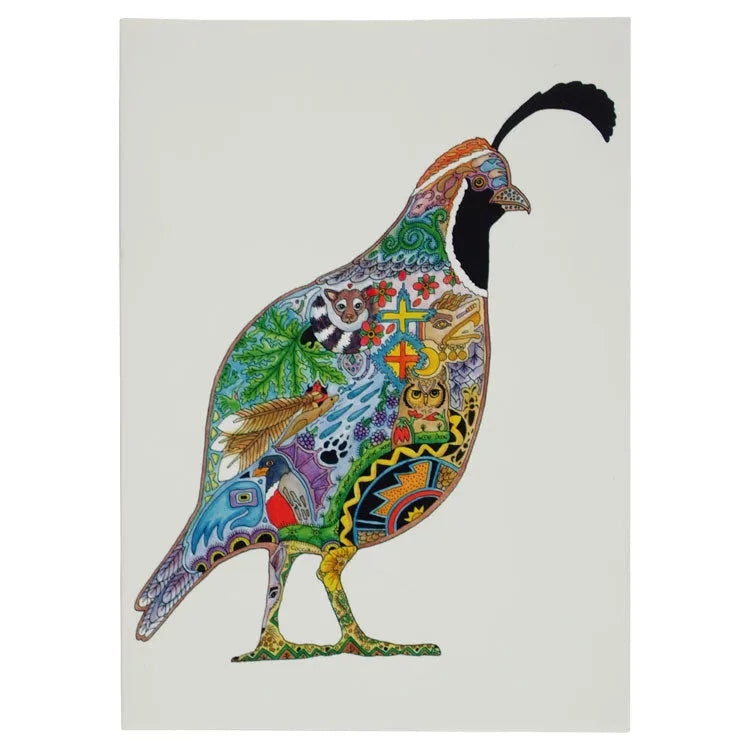 Earth Art Quail Notecard