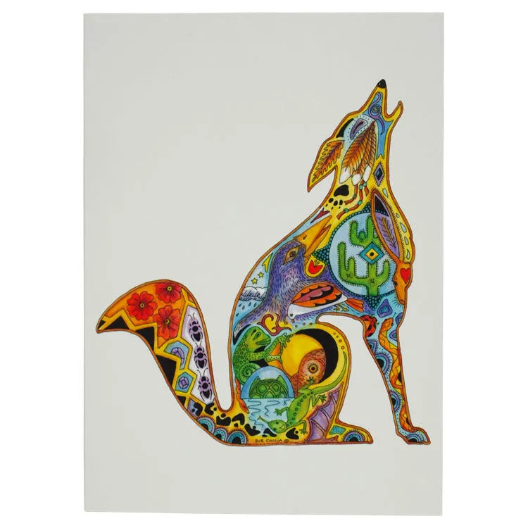 Earth Art Coyote Notecard