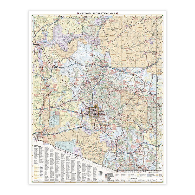 Arizona Recreation Map - Benchmark