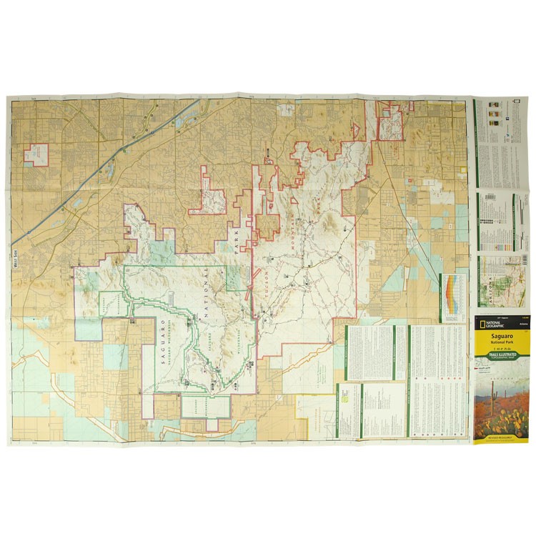 National Geographic Saguaro National Park Map