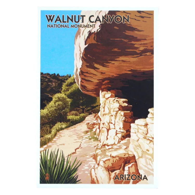 Walnut Canyon National Monument Postcard - Illustration
