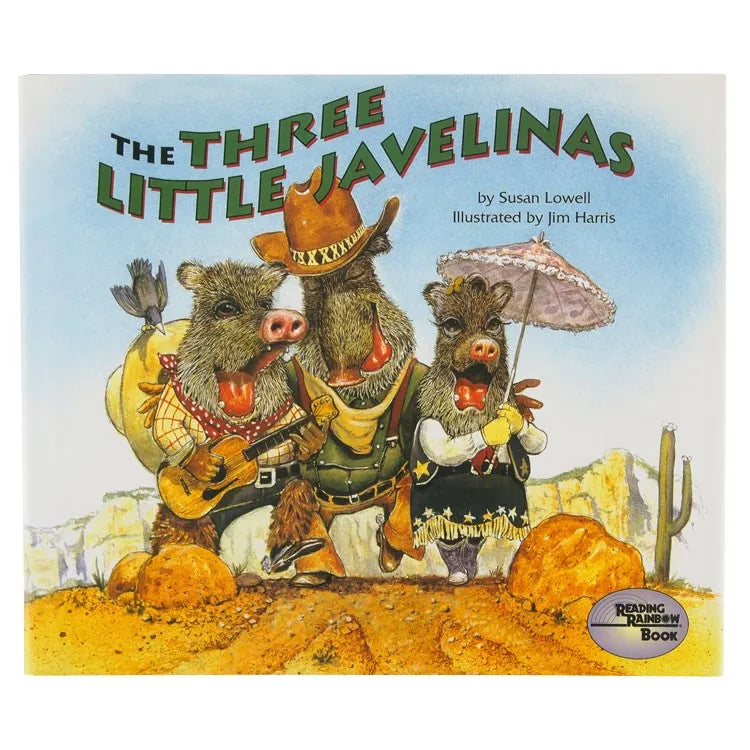Three Little Javelinas front cover featuring three anthropomorphized javelina 