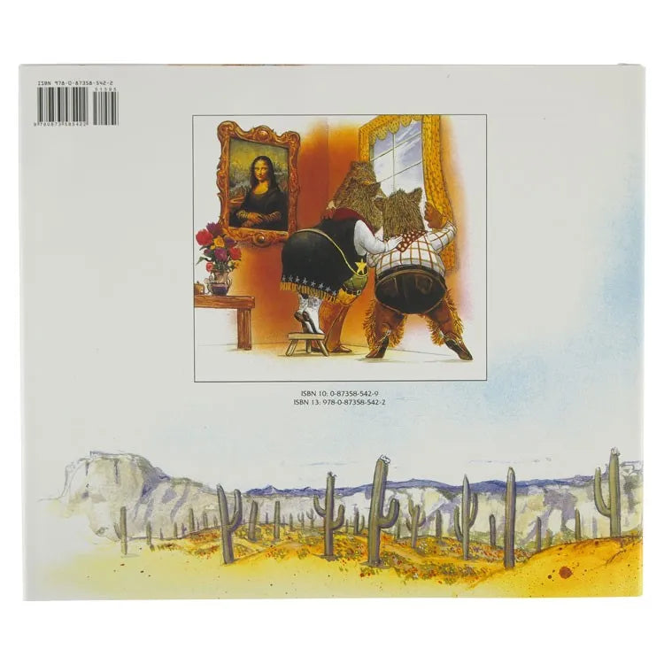 Three Little Javelinas back cover with javelina looking out the window