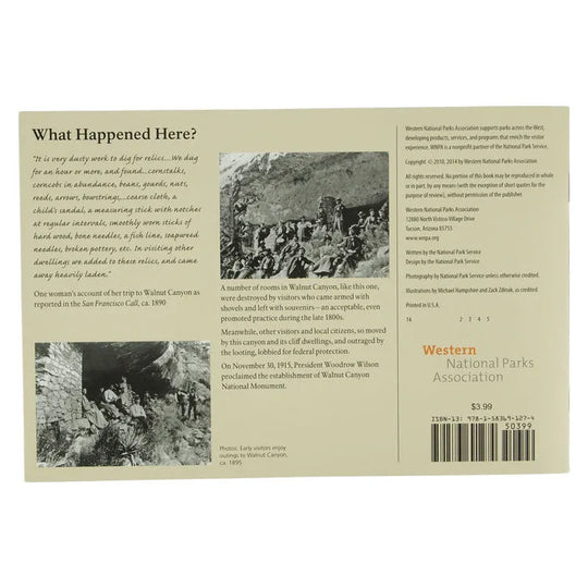 Walnut Canyon National Monument Trail Guide Back Cover