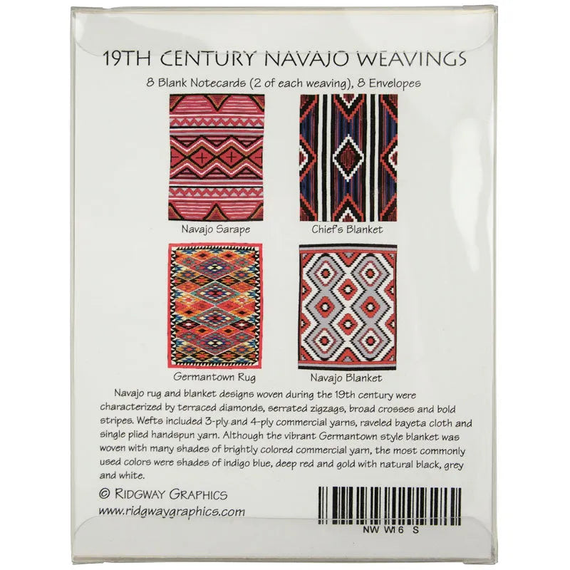 19th Century Navajo Weavings Notecard Set Box Back