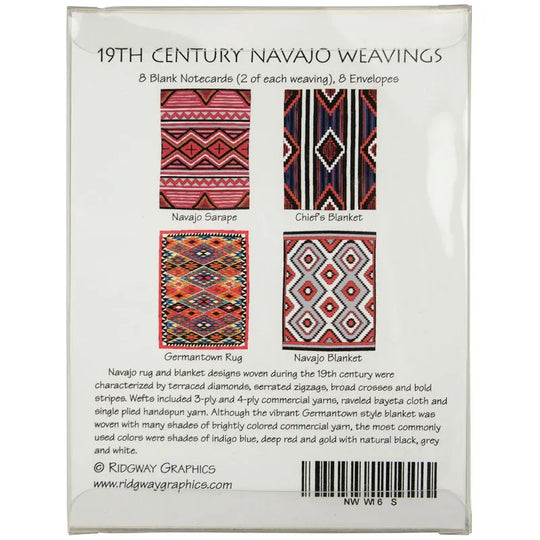 19th Century Navajo Weavings Notecard Set Box Back