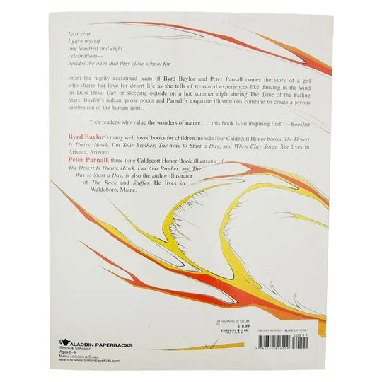 I'm In Charge of Celebrations by Byrd Bailor back cover