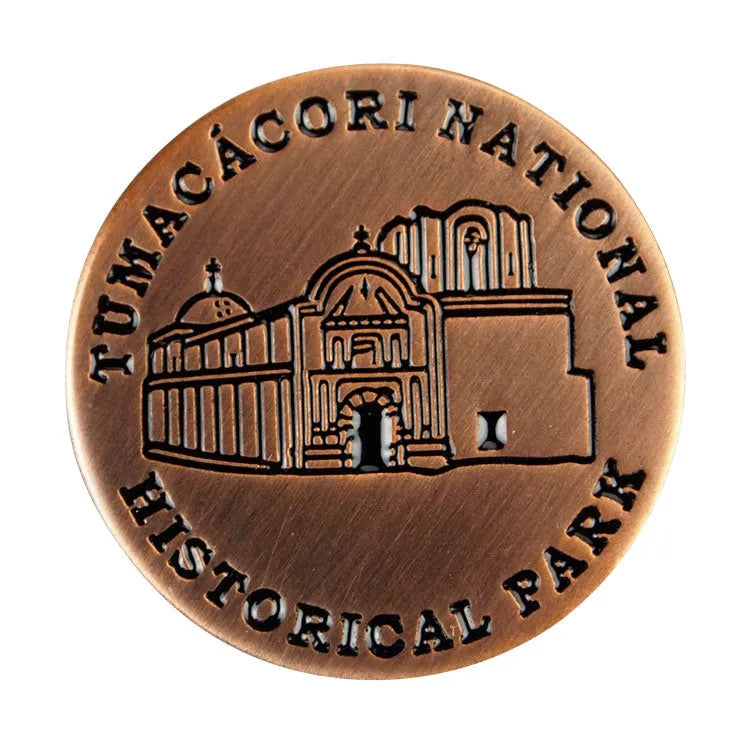 Tumacacori National Hist. Park Pin - Round Copper